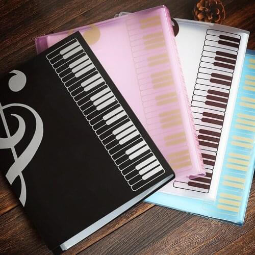 Elegant Children A4 Note Music Folder Folder Piano Staff Manuscript Collection 80 Pages Can Be Inserted Into Pocket Clip