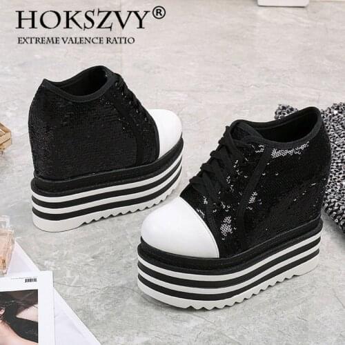 HOKSVZY Women Sexy Fashion Platfrom Platform Black White Shoes Womens Thick Bottom Lace Ankles Shoes Boots Short Boots ZYW