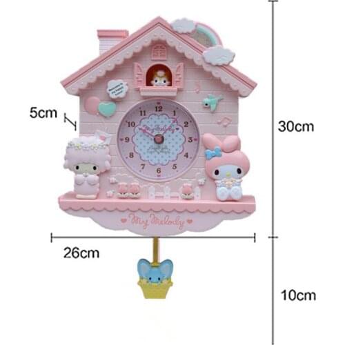 Swing Kids Girls Wall Quartz clock Home Decro for Bedroom liveroom