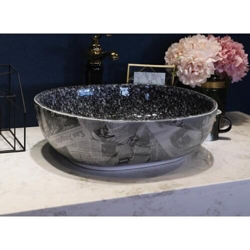 Ceramic Table Washbasin Household oval Art Basin Toilet colorful ceramic Wash basin bathroom sink