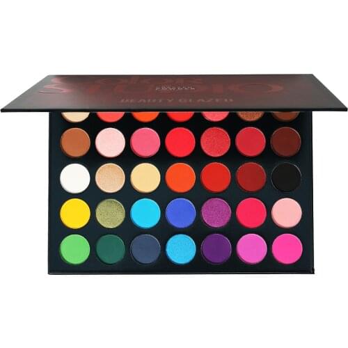 Beauty Glazed 35 Color Makeup Eyeshadow Palette Glitter Diamond Pigment Shimmer Make Up Eye Shadow Sombra Paleta De