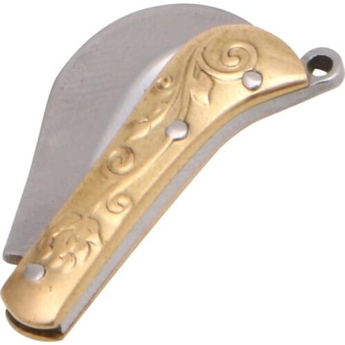 Mini Knife Fruit utility blade Pocket Brass Fold camp parcel Peel Peeler Cut Pare opener box letter multi tool package open