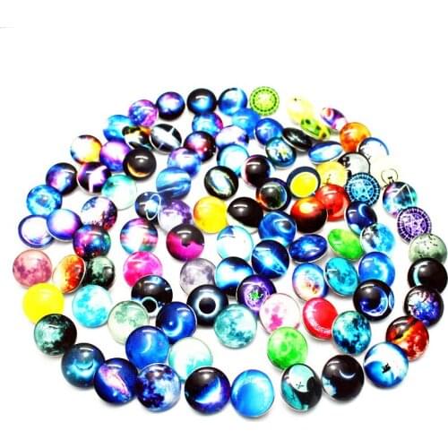 Mixs 50pcs/lot Glow In The Dark Pattern Snap Button Glass Glowing Button Fit 18mm/20mm DIY Snap Bracelet & Bangles Jewelry