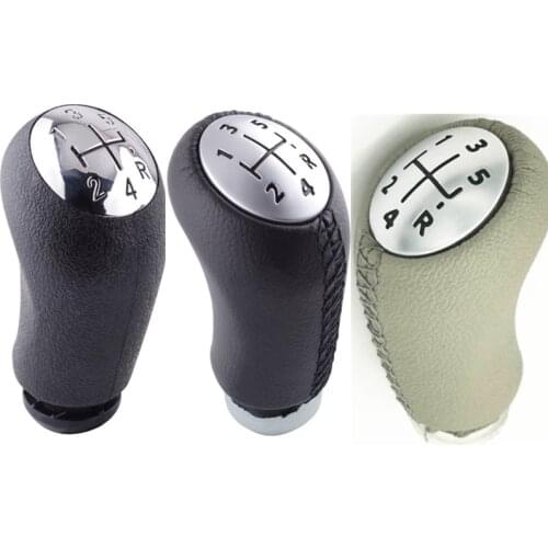 MT 5 Speed Leather/ABS Gear Shift Knob for Renault Megane II MK2 MK3 Scenic 2 Clio 3 III GearShifter Pen HeadBall Accessories