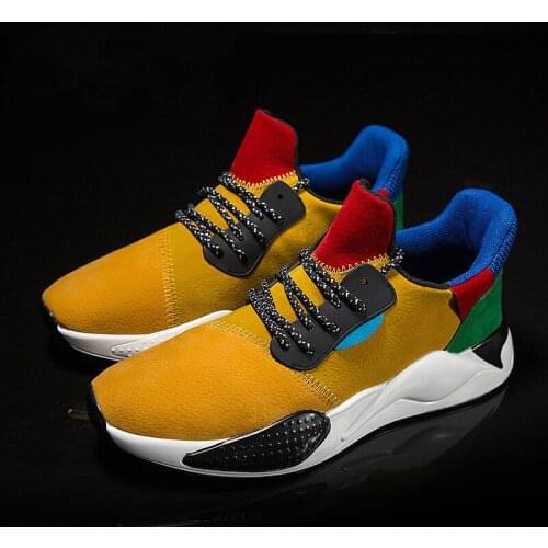 2019 Autumn New PU leather Male sneakers Roman Casual Shoes Breathable Mens shoes Fashionable Breathable Lightweight S4-36