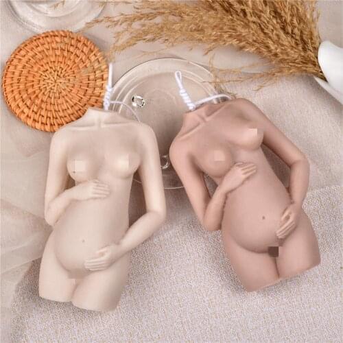 New Style Plump Woman Candle Silicone Mold 3d Female Body Pregnant Woman Shy Woman Soap Aroma Candle Mold Home Decoration