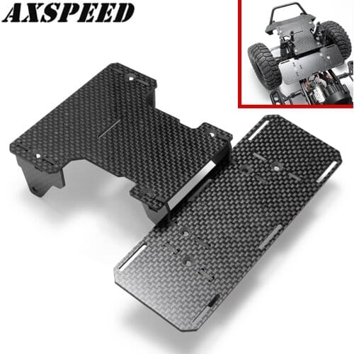 RC Car Battery Front Mounted Modification Panel Carbon Fiber Battery Mounting Plate for 1/10 Axial SCX10 II 90046 90047 Parts