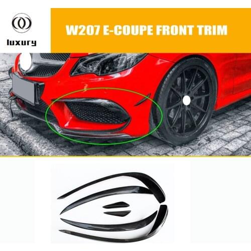 E Coupe Carbon Fiber Front Bumper Trim Splitter for Benz W207 C207 E200 E300 E400 E500 2 Door with Amg Package 2014 - 2017