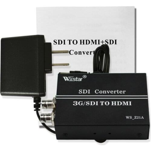 SDI to HDMI Converter 3G SDI Converter BNC to HDMI Converter Support 720P 1080P with SDI Loop for Monitors Home Theater
