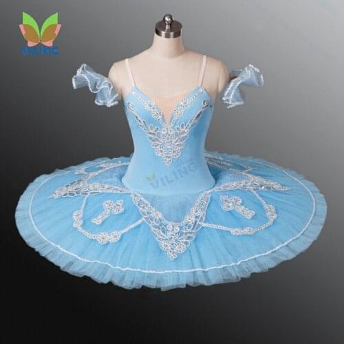 Professional ballet tutu dress Women dance costumes light blue ballerina tutu dress for girls
