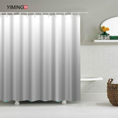 Simple gradient color shower curtain polyester waterproof bathtub shade curtain home decoration curtain 180x180cm