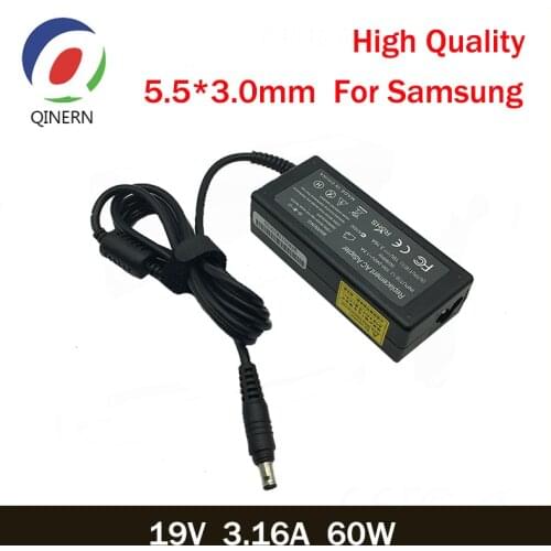 QINERN 19V 3.16A 60W 5.5*3.0mm AC Laptop Charger Power Adapter For Samsung R429 RV411 R428 RV415 RV420 RV515 R540 R510 R522 R530