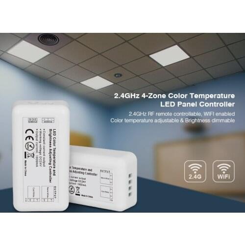 [Seven Neon]Free DHL shipping wholesale 2.4G Mi-Light RF WIFI 4-zones 2.4GHz 4-Zone Color Temperature LED Panel Controller
