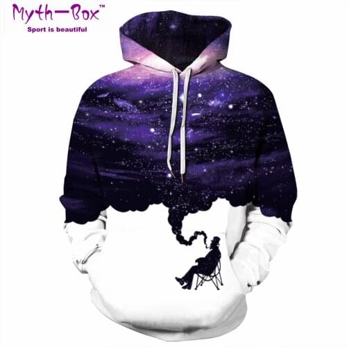 Women/Men Hoodie Sweatshirt Autumn Winter Sport Hoodies Women Galaxy Printed Hip Hop Sportwear Hooded Sweater Loose Gym Pullover