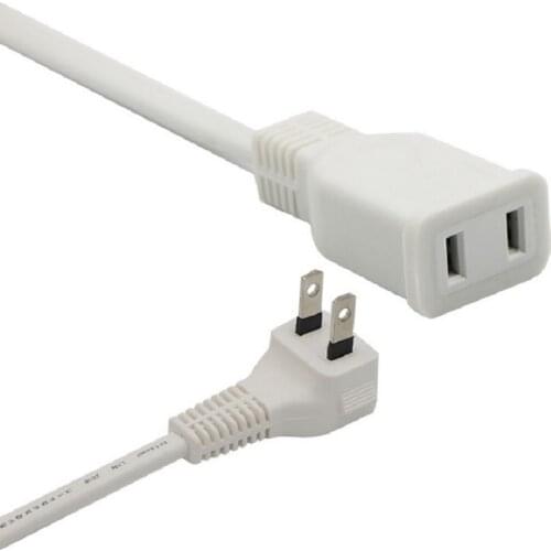 USA/Japan Plug Socket Right Angle Power Plug Extension Cord 10A Male to Female 2Pin Power Cable Adapter For Light Electric Fan