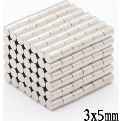 1000pcs 3x5mm N35 NdFeB Mini Super Strong Powerful Neodymium Magnet Round Rare Earth Permanent Magnets 3*5mm