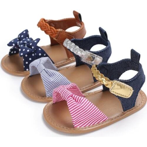 Toddler Baby Girl Woven Bow-Knot Sandals Canvas Shoe Simple Shoes Sneaker Anti-slip Soft Sole Shoes