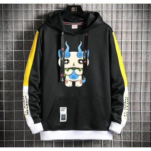 Youkai-Watch Anime Hoodie teenagers Popular Harajuku Hoodeds Pullover Streetwear Casual Fake Two-Piece jacket men coat