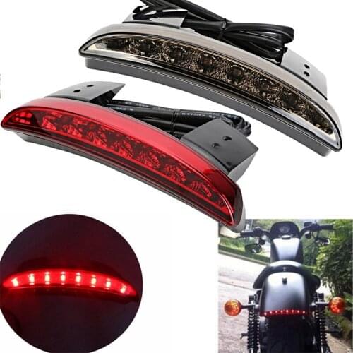 Bike Motorcycle Lights Rear Fender Edge Red LED Brake Tail light Motocycle For Harley Touring Sportster XL 883 1200 Cafe Racer