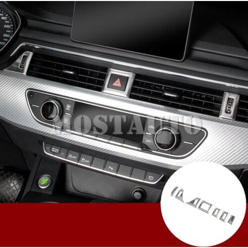For Audi A5 S5 Inner Center Console & Side Air Vent Knob Cover Trim 2017-2020 7pcs Car Accessories Interior Car Decor Car Trim