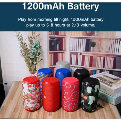 Waterproof Bluetooth-compatible Speaker Portable Outdoor Wireless Speaker Sound Bar Subwoofer Speaker TFMP3 Built-in Microphone