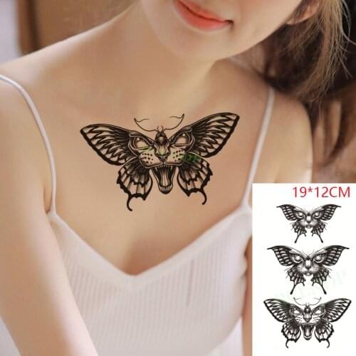 Waterproof Temporary Tattoo Stickers Butterfly Tiger Face Cat Animal Fake Tatto Flash Tatoo Body Art for Women Men