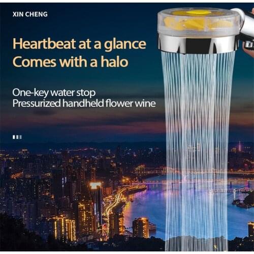 360 Rotated Rainfall Shower Head High Pressure Water Saving Spray Shower Head Bathroom Hand-held Pressurized Massage Shower Head
