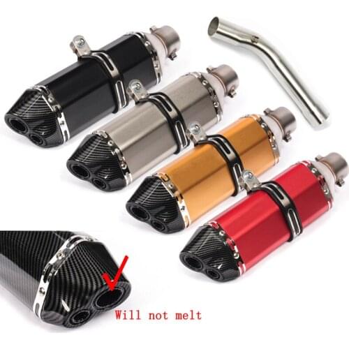 Escape Motorcycle Exhaust Middle Link Tube And 51mm Vent Pipe Tips Stainless Steel Exhaust System For Yamaha R6 1998-2005