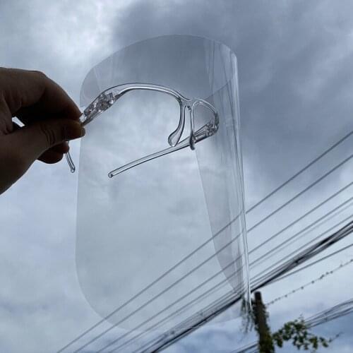 Protective Mask Transparent PET Anti-fog Anti-oil Splashing Lampblack Mask Anti-spray Mask Face Shield Eyeglasses Frame