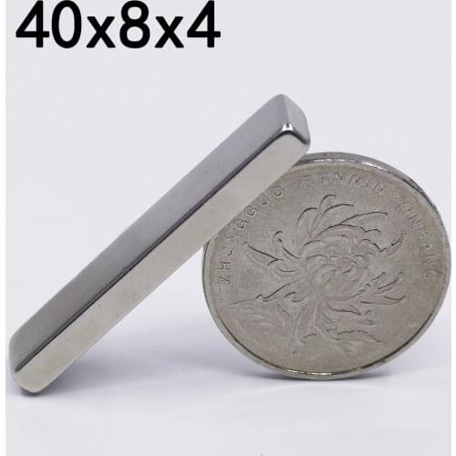 1/2/5/10/15Pcs 40x8x4 Neodymium Magnet 40mm x 8mm x 4mm N35 NdFeB Block Super Powerful Strong Permanent Magnetic imanes