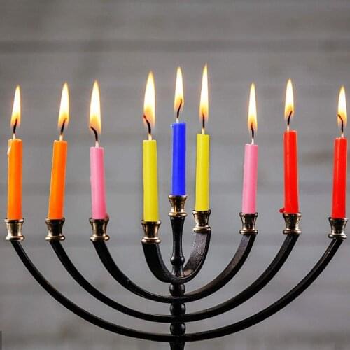 100PCS Colorful Birthday Candles Unscented Taper Candle Smokeless For Birthdays Wedding Christmas Candlestick