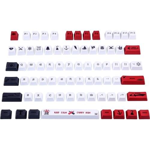 131 Keys Keycaps Pirate Style PBT Dye-Sub OEM Keycaps For 61/64/87/96/104 Custom Mechanical Gaming Keyboard Drop Shipping