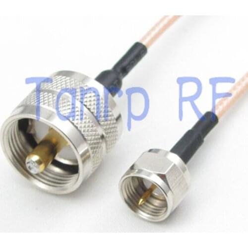 15CM Pigtail coaxial jumper cable RG316 extension cord 6inch UHF male plug to F male RF adapter connector