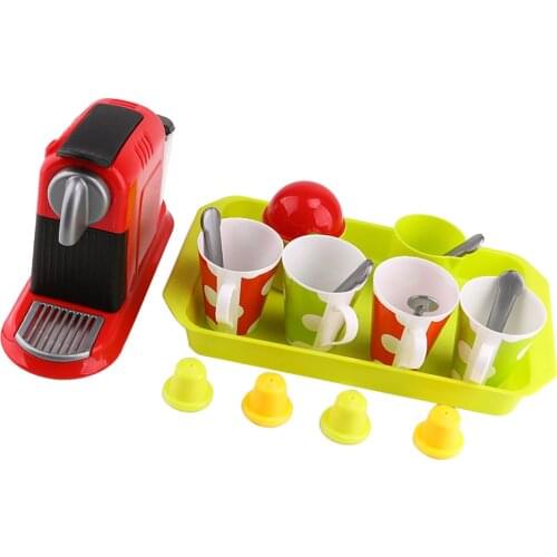 21pcs Plastic Simulation Coffee Playset Kitchen Pretend Toys for Kids Girls