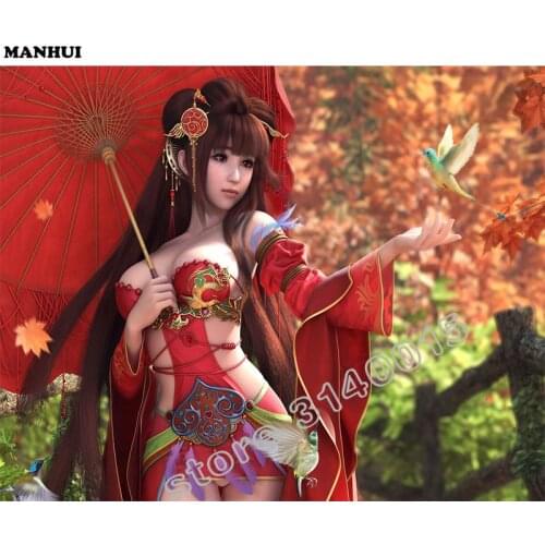 3D DIY Diamond Painting Beautiful Girl 100% full square drill Cross Stitch Embroidery rhinestones Home Decoration BEF207