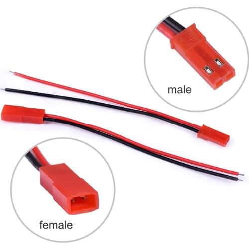 5pairs 10pcs 22 AWG JST Plug Connector 2p Male Female Plug Connector Cable Wire for LED Lamp Strip RC Toys Battery 10cm 20cm