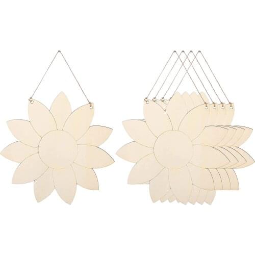 5 Pieces Wooden Chip Slice DIY Craft Wood Pendant Decoration Plaques for Painting Wedding Festival Front Door