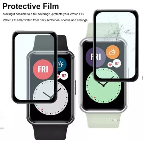 50pcs 3D Curved Full Edge Smartwatch Soft Protective Film Cover Protection For Huawei Watch Fit /Honor ES Screen Protector Case