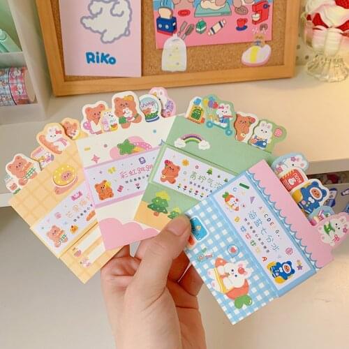50sheets Cute Little Bear Memo Pad Students Personal Organizer Portable Creative Pocket Notepad Stationery School Supplies