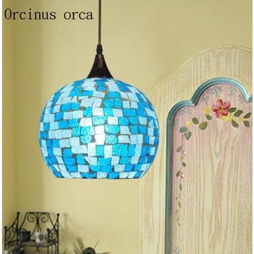 Bohemia staircase corridor aisle restaurant personality bar single head small chandelier balcony