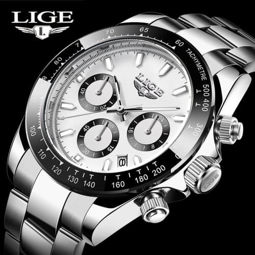 LIGE 2021 New Mens Watches Quartz Business Waterproof Watch Man Watches Top Brand Luxury WristWatch Men Chronograph Reloj Hombre