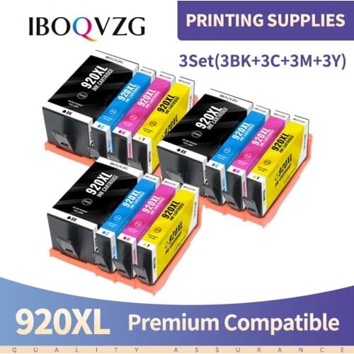 IBOQVZG 920XL 920 XL For HP 920 Ink Cartridge For HP 920XL For HP Officejet 6000 6500 6500A 7000 7500 7500A Printer Cartridges