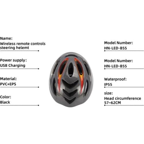 Cyling Helmet with Led Headligh Tail Light Turning Signal Lights Bike helmet