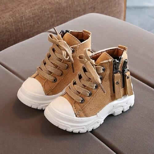 Children Short Boots Boys 2021 Spring Fashion Childrens Girls Low Top Boots Autumn Spring Casual Baby Sport Shoes Child Sneaker