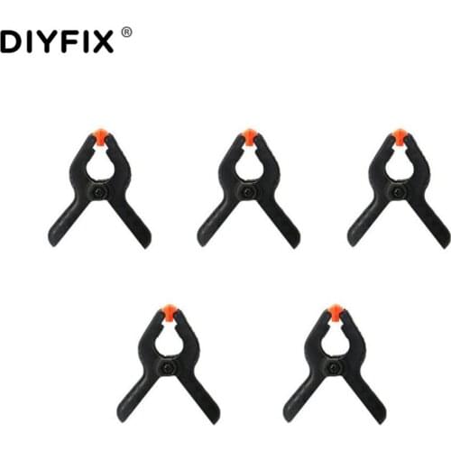 DIYFIX 5Pcs 2inch Mini Plastic Spring Clip Clamp Fixture LCD Screen Fastening Repair Tool for Woodworking DIY Craft Hand Tools