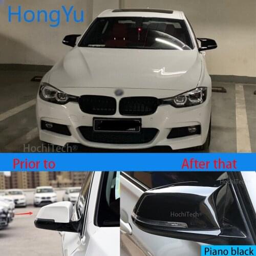 For BMW M Series F87 M2 2014-2018 Replace the original car mirror cover M3 M4 appearance bright black mirror cover