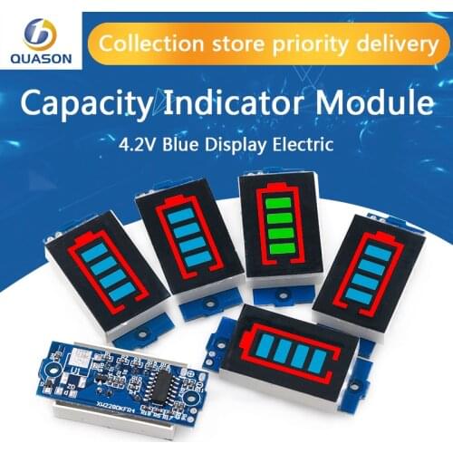1S 2S 3S 4S Single 3.7V Lithium Battery Capacity Indicator Module 4.2V Blue Display Electric Vehicle Battery Power Tester Li-ion