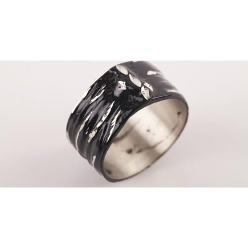 UM US JEWELRY Black Color Unisex Ring
