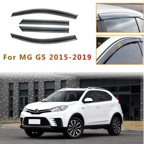 For MG GS 2015 2016 2017 2018 Smoke Car Window Visor Sun Rain Guard Wind Sunny Visor Deflectors 4PC Car Styling Accessories
