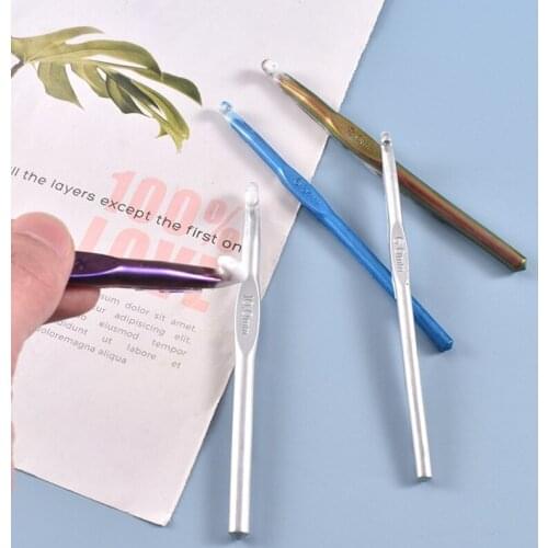 Crochet Hook Crystal Epoxy Resin Mold DIY Knitting Sweaters Tool Silicone Mould